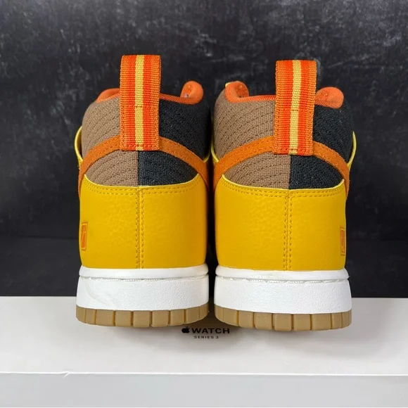 DUNK HIGH PRM SOMOS FAMILIA SHOES SIZE DIA DE MUERTOS GUM SOLE GOLD ORANGE BLACK - Picture 4 of 11